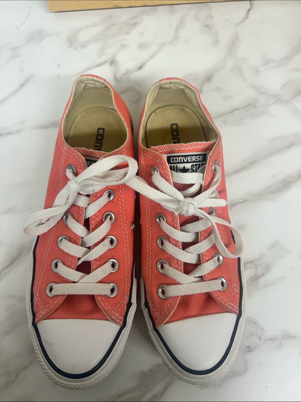 Converse Coral Pink Low Top Sneakers
